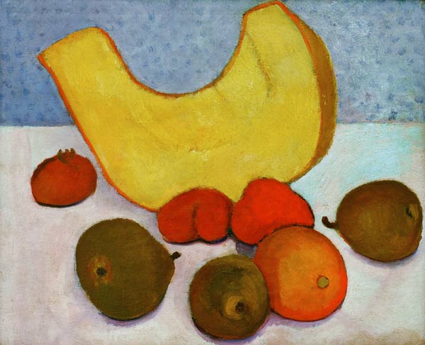 Still Life with Melon , undated painting van Paula Modersohn-Becker