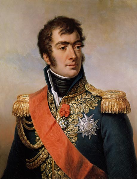 Portrait of Auguste Frederic Louis Viesse de Marmont (1774-1852) van Paulin Jean Baptiste Guerin