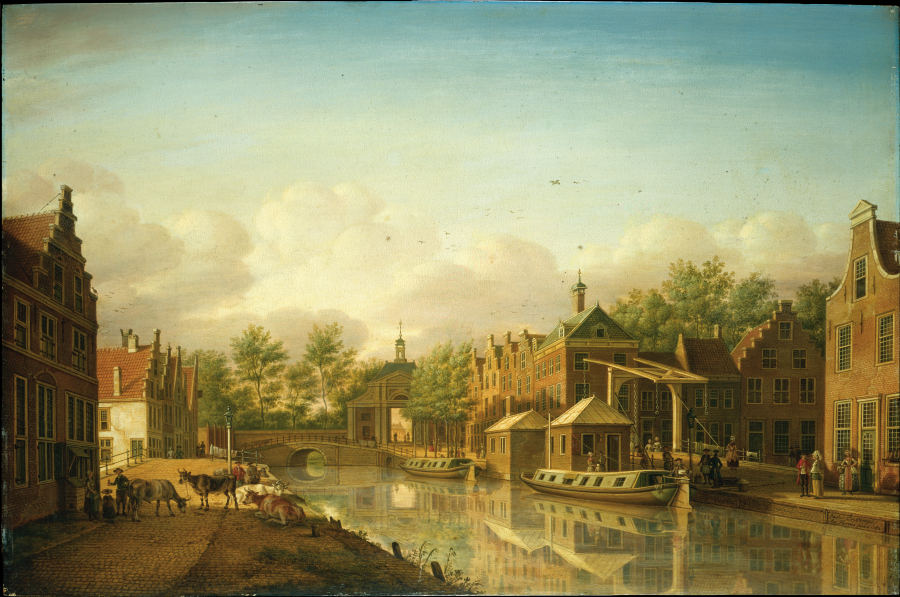 The Haarlem Gate in Leyden as Seen From the City van Paulus Constantijn la Fargue
