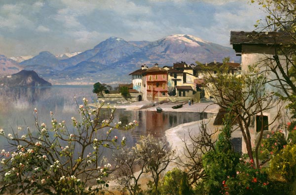 Spring on Lake Como van Peder Moensted