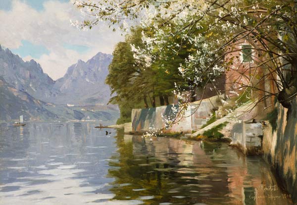 Spring Day on Lake Lugano van Peder Moensted