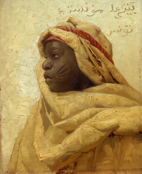 Portrait of a Nubian Man van Peder Moensted
