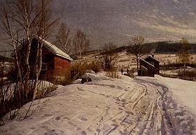 Winterlandschaft bei Lillehammer van Peder Moensted