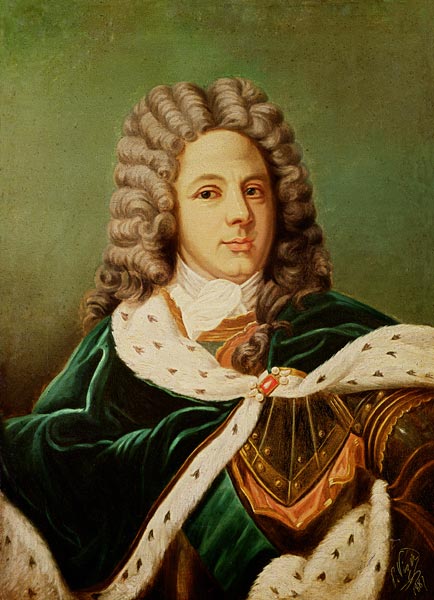 Portrait of the Duc de Saint-Simon (1675-1755) after a portrait by Hyacinthe Rigaud (1659-1743) van Perrine Viger