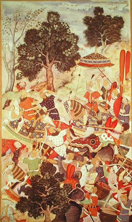 The Capture of Bakadur Khan van Persian School