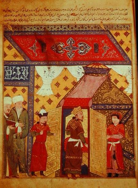 Ms. Supp. Pers. 1113 fol.239 Pavilion tents erected by Ghazan Khan in 1302 van Persian School
