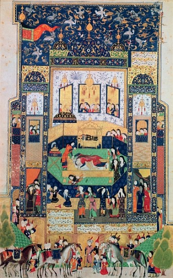 The Death of Shirin, illustration to ''Khosro and Shirin'' Elias Nezami (1140-1209), 1504 (gouache & van Persian School