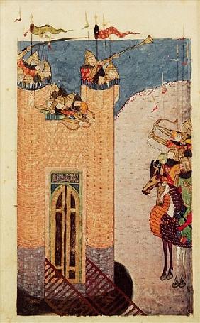 Ms 7926 206 f.149 Mongols besieging a citadel, c.1252-60