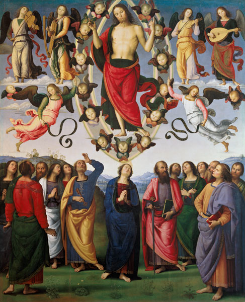 Die Himmelfahrt Christi. van Perugino (eigentl. Pierto di Cristoforo Vanucci)