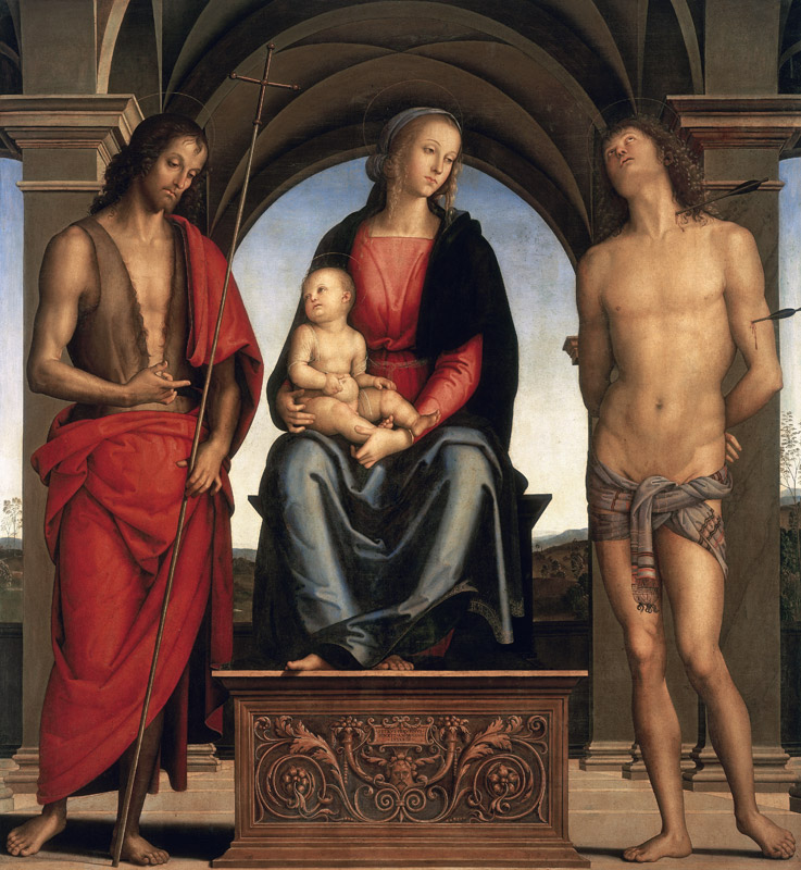 Madonna, Child & Saints / Perugino van Perugino (eigentl. Pierto di Cristoforo Vanucci)