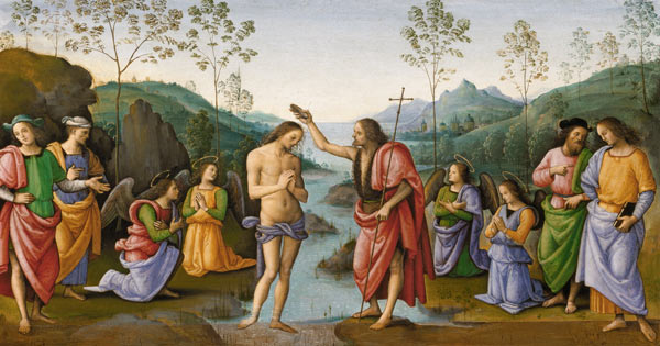 Perugino, Baptism of Christ / Paint. van Perugino (eigentl. Pierto di Cristoforo Vanucci)