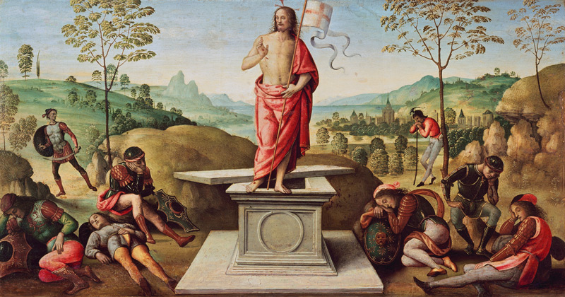 Die Auferstehung Jesu. van Perugino (eigentl. Pierto di Cristoforo Vanucci)