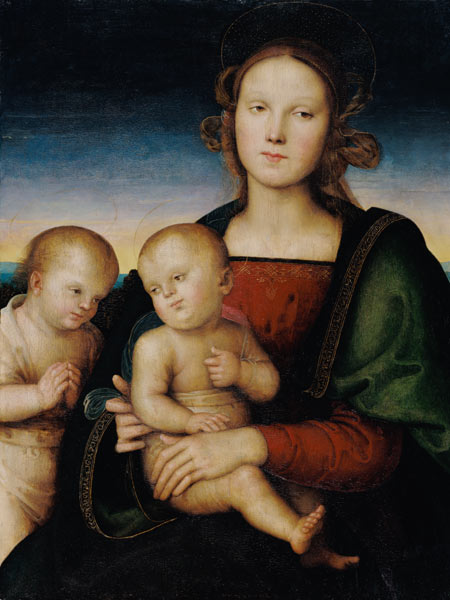 Madonna mit Kind und dem Johannesknaben van Perugino (eigentl. Pierto di Cristoforo Vanucci)