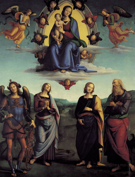 Madonna in Glory / Perugino van Perugino (eigentl. Pierto di Cristoforo Vanucci)