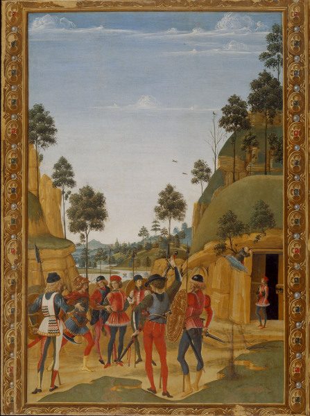 Miracle of St.Bernard / Perugino van Perugino (eigentl. Pierto di Cristoforo Vanucci)