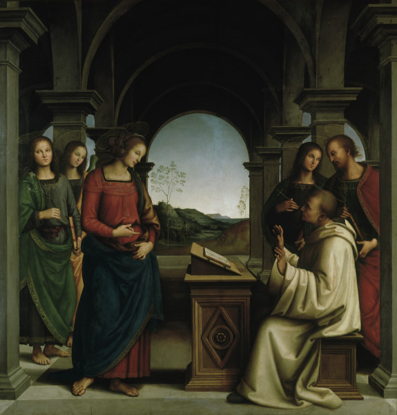 P.Perugino /Vision of St.Bernard/ Ptg. van Perugino (eigentl. Pierto di Cristoforo Vanucci)