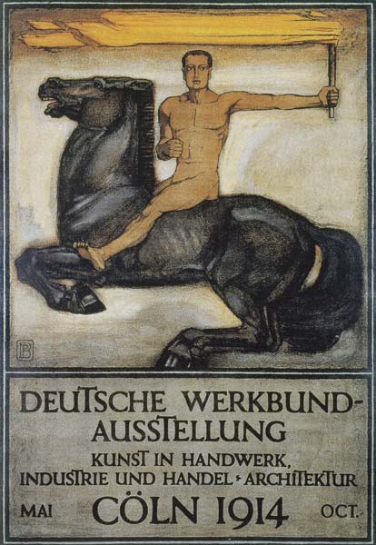 Deutsche Werkbund Austellung, Coln, 1914 (colour litho)  van Peter Behrens