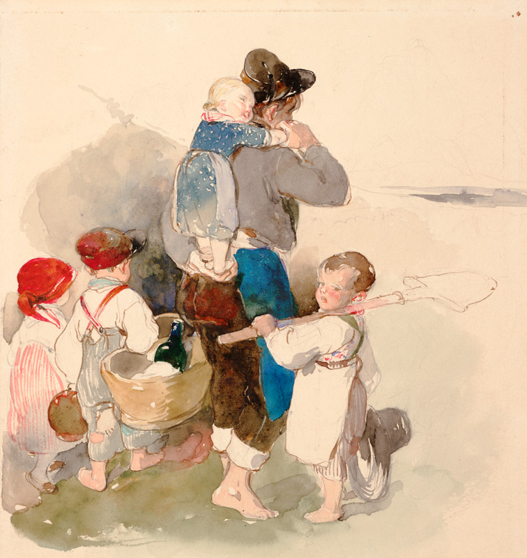 Children on Their Way to Work in the Fields van Peter Fendi