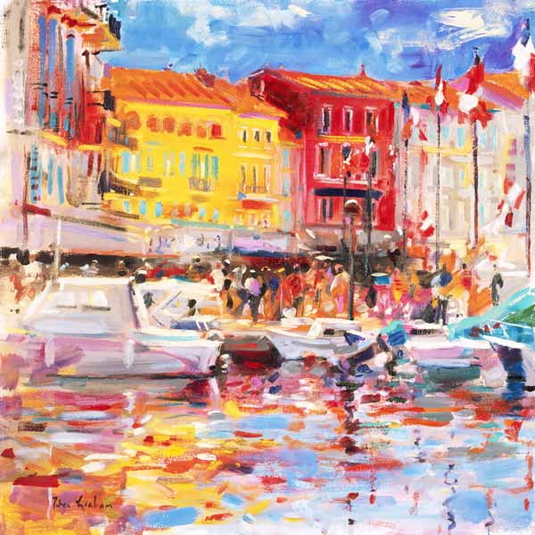 Le Port de St Tropez, 2002 (oil on canvas)  van Peter  Graham