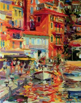 Reflections, Villefranche, 2002 (oil on canvas) 