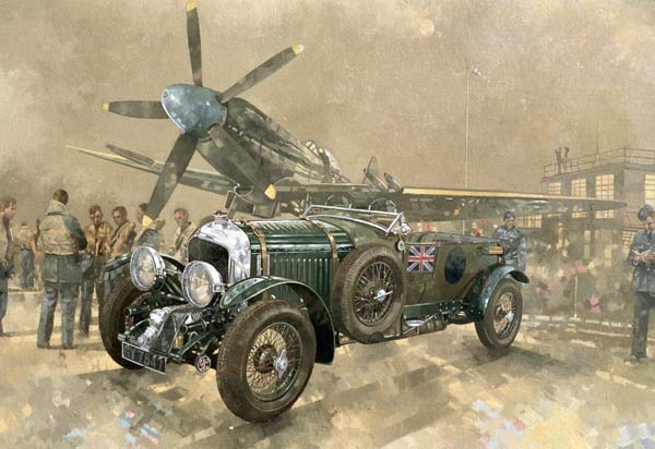 Bentley and Spitfire (oil on canvas)  van Peter  Miller
