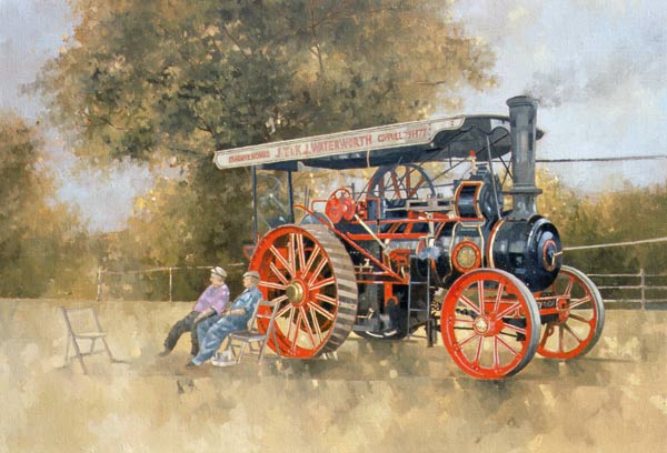 Traction Engine at the Great Eccleston Show, 1998 (oil on canvas)  van Peter  Miller