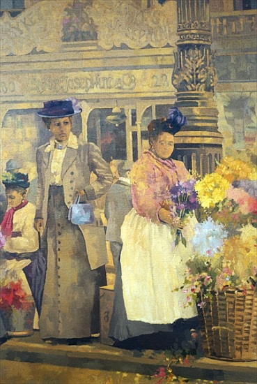 Flower Seller, London van Peter  Miller