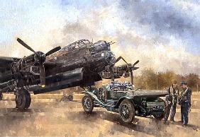 A Lancaster and a Bentley, 2000 (oil on canvas) 