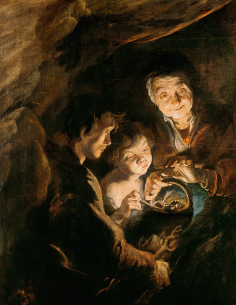 De oude vrouw met het kolenbekken van Peter Paul Rubens Peter Paul Rubens