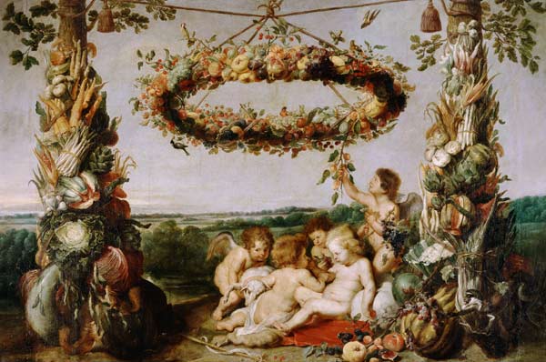 Der Jesusknabe mit Johannes und Engeln van Peter Paul Rubens Peter Paul Rubens
