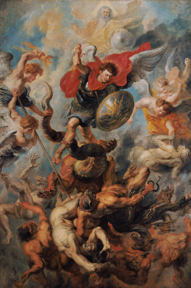 De ondergang van de engel. Aartsengel Michael vecht tegen de afvallige engelen van Peter Paul Rubens Peter Paul Rubens