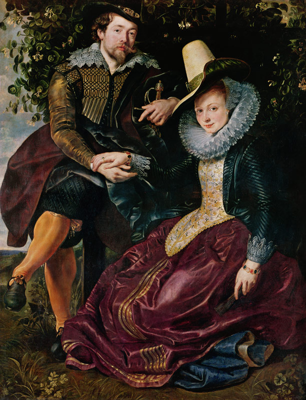 Der Maler mit seiner Frau Isabella Brant in der Geißblattlaube van Peter Paul Rubens Peter Paul Rubens