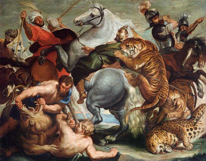 The Tiger and Lion Hunt van Peter Paul Rubens Peter Paul Rubens