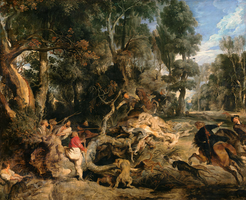 Die Wildschweinjagd van Peter Paul Rubens Peter Paul Rubens