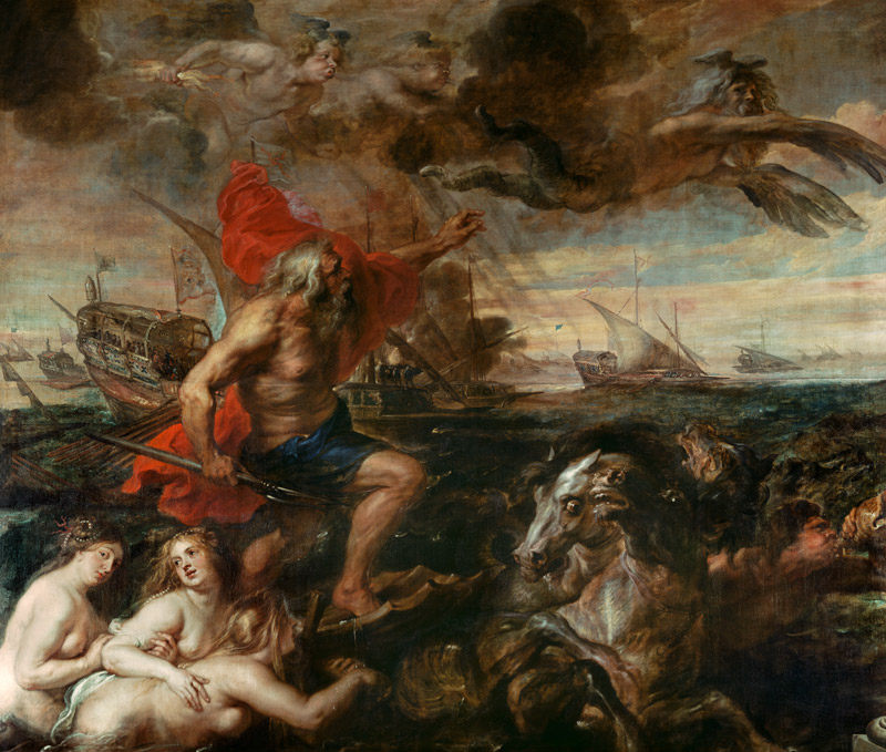 Rubens / Neptune, calming the Waves van Peter Paul Rubens Peter Paul Rubens
