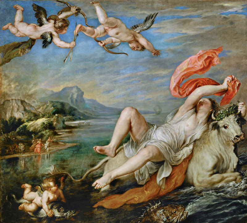 Rape of Europa (after Titian) van Peter Paul Rubens Peter Paul Rubens
