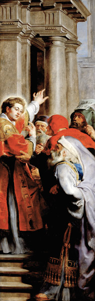 St. Stephen Preaching, from the Triptych of St. Stephen van Peter Paul Rubens Peter Paul Rubens