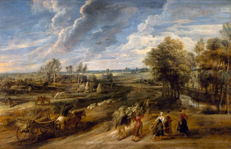 The Return of the Farm Workers from the Fields van Peter Paul Rubens Peter Paul Rubens