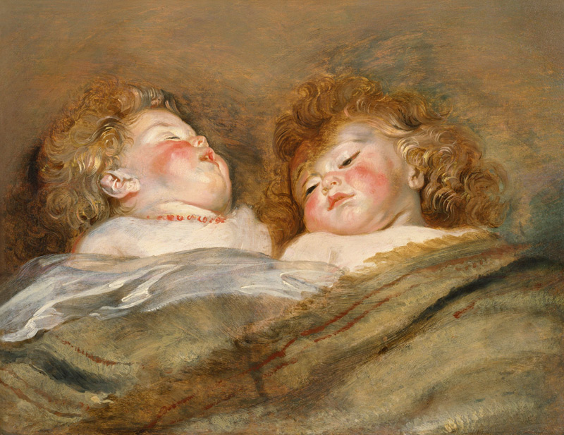 Two Sleeping Children van Peter Paul Rubens Peter Paul Rubens
