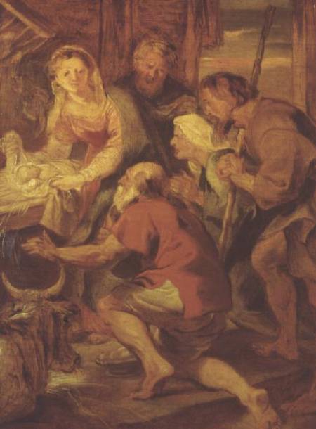Adoration of the Shepherds van Peter Paul Rubens Peter Paul Rubens