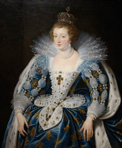 Portrait of Anne of Austria, Queen of France and Navarre (1601-1666) van Peter Paul Rubens Peter Paul Rubens