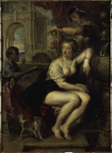 Bathseba am Springbrunnen, den Brief Davids erhaltend van Peter Paul Rubens Peter Paul Rubens