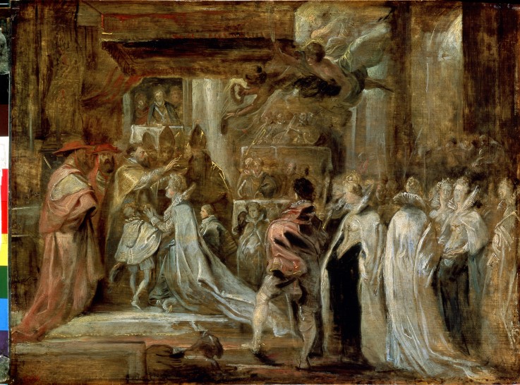 The Coronation of Marie de' Medici van Peter Paul Rubens Peter Paul Rubens