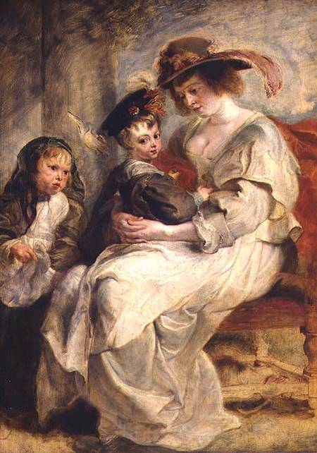 Helene Fourment (1614-73) with Two of her Children, Claire-Jeanne and Francois van Peter Paul Rubens Peter Paul Rubens