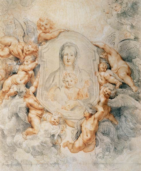 Image of the Madonna / Rubens / 1608 van Peter Paul Rubens Peter Paul Rubens
