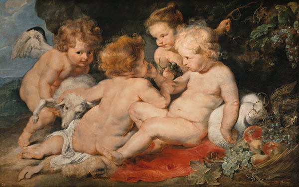 Infant Christ with John the Baptist and two angels van Peter Paul Rubens Peter Paul Rubens