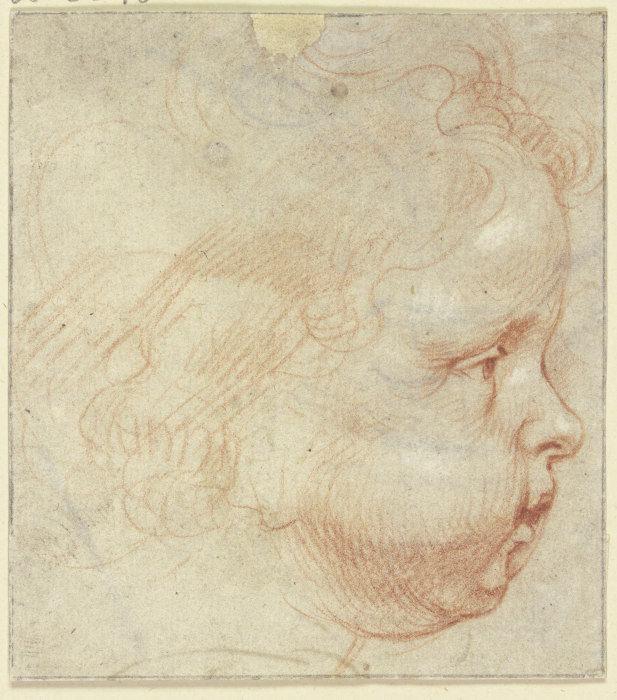Kinderkopf im Profil nach rechts van Peter Paul Rubens Peter Paul Rubens