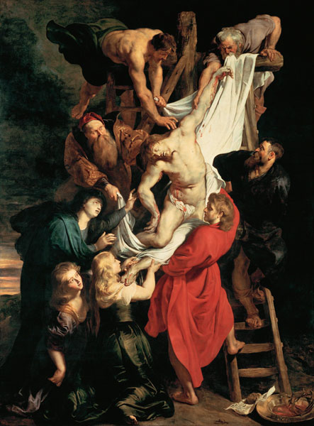 De kruisiging drieluik  - middeldeel van Peter Paul Rubens Peter Paul Rubens