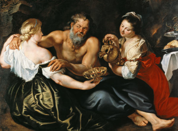 Lot and his daughters van Peter Paul Rubens Peter Paul Rubens