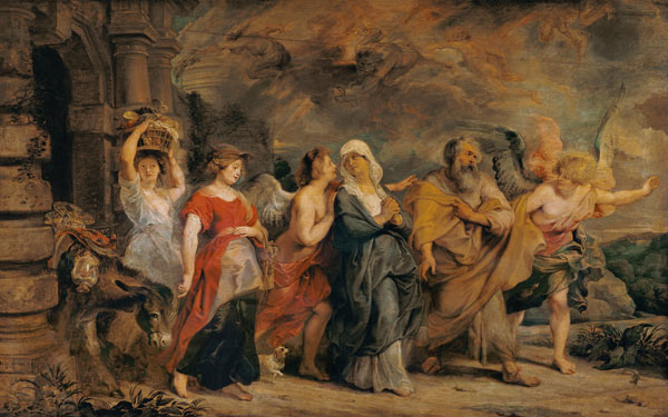 Lot's Family Leaving Sodom van Peter Paul Rubens Peter Paul Rubens